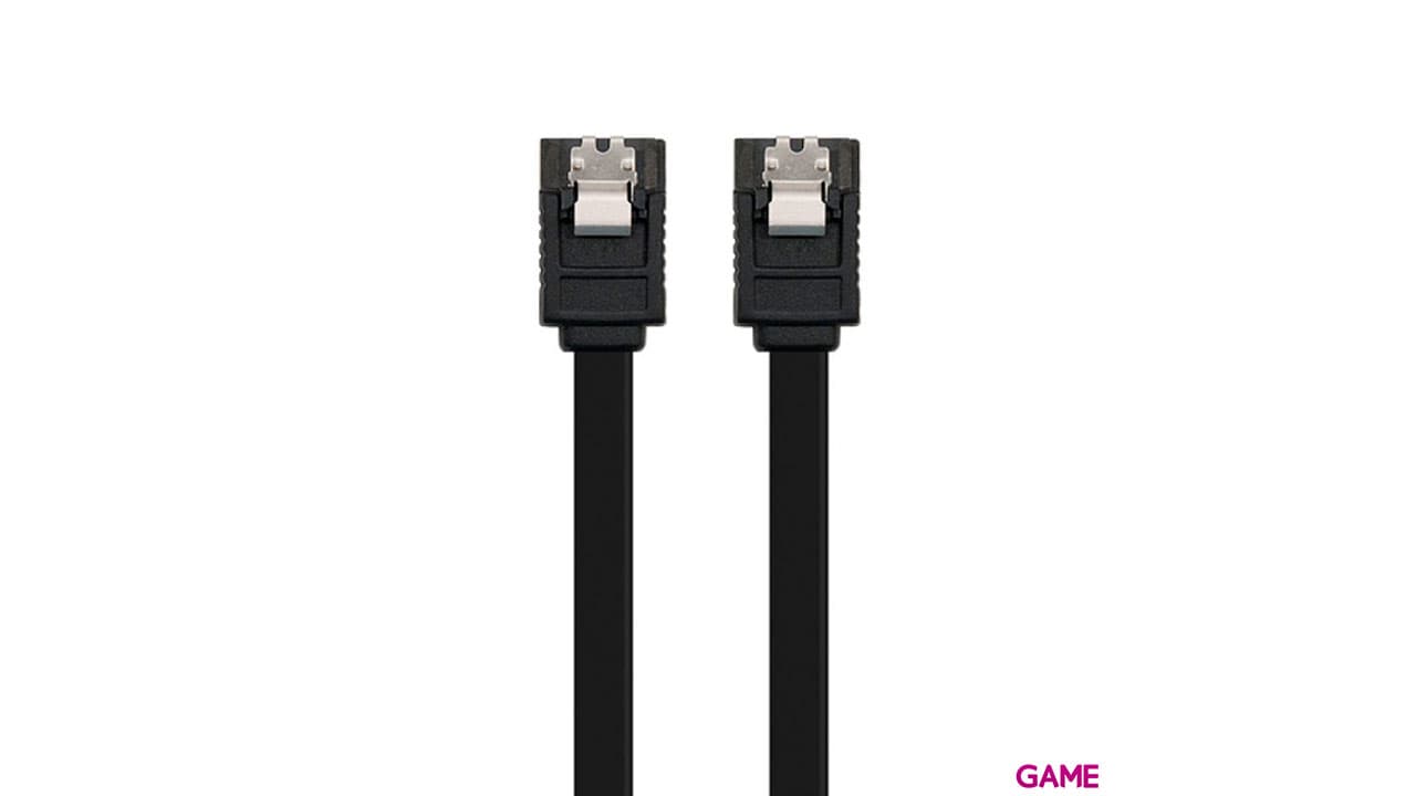 Nanocable SATA III 6G Con Anclajes Negro 0.5m - Cable