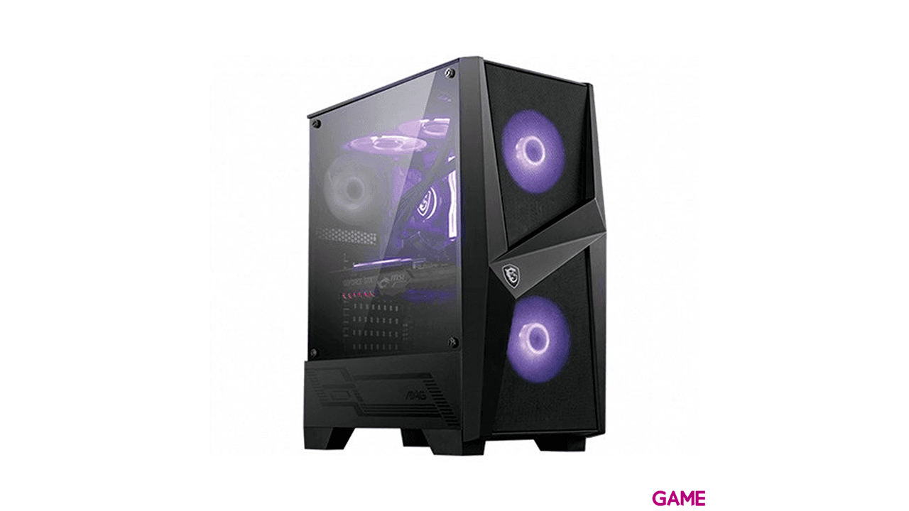 MSI MAG FORGE 100R Midi Tower Negro Transparente - Caja Ordenador