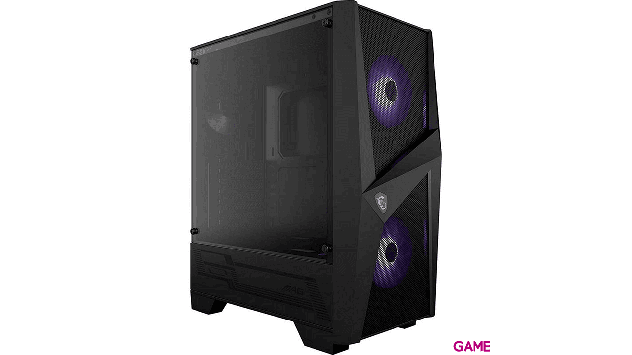 MSI MAG FORGE 100R Midi Tower Negro Transparente - Caja Ordenador
