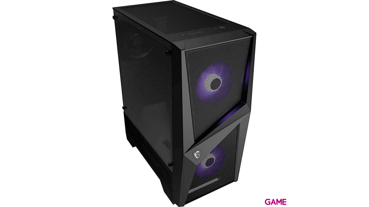 MSI MAG FORGE 100R Midi Tower Negro Transparente - Caja Ordenador