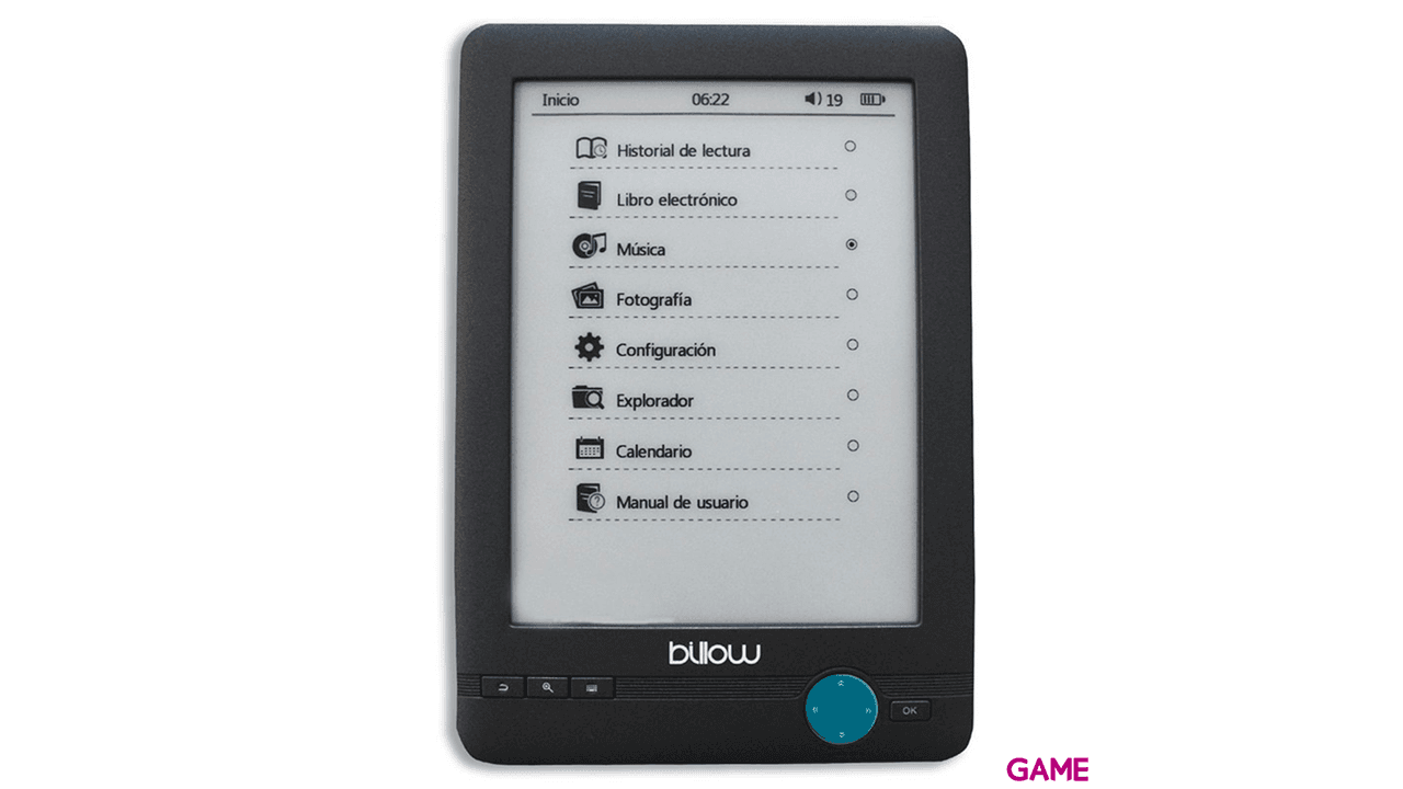 Billow E03T lectore de e-book Pantalla táctil Negro