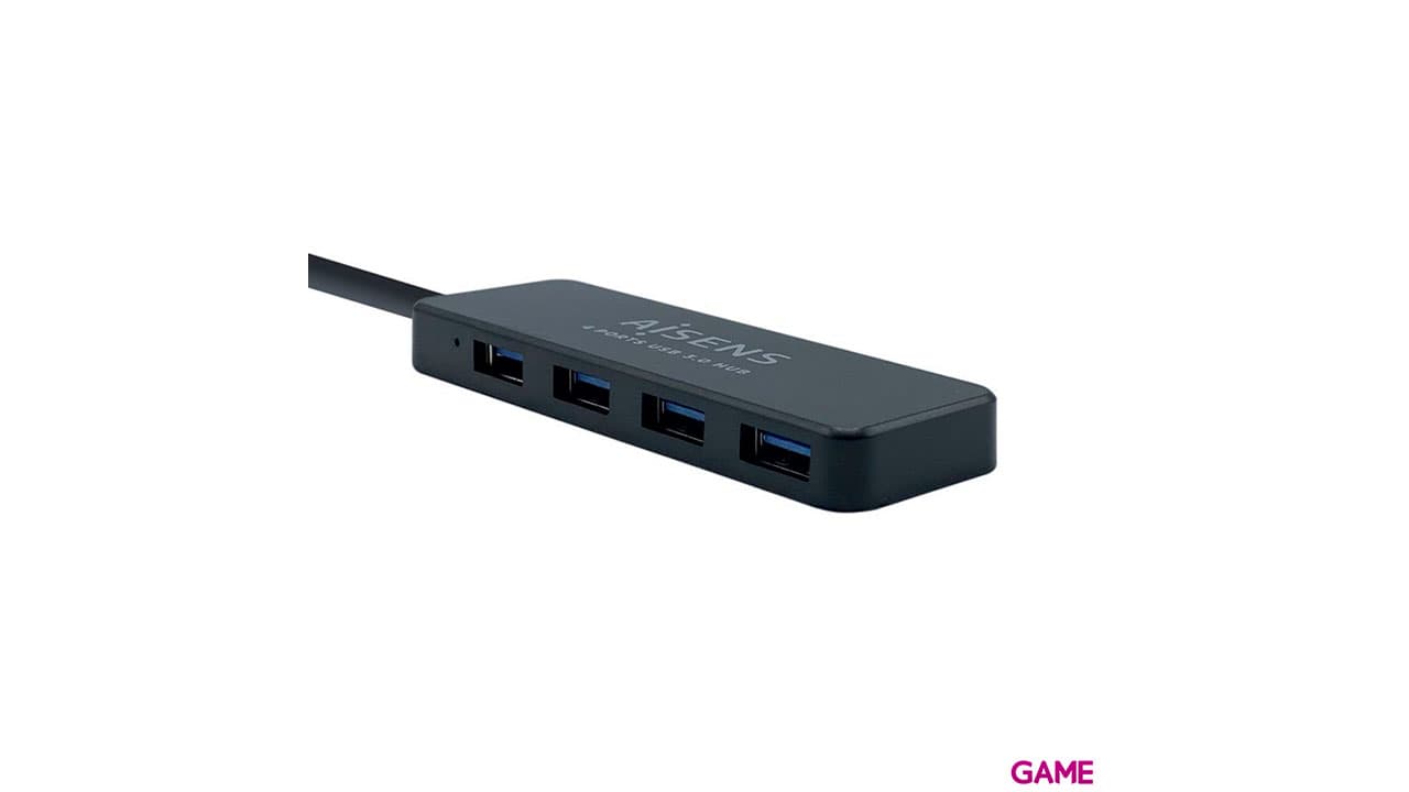 Aisens USB 3.0 Tipo A/M - 4 x Tipo A/H Negro 30 cm - Hub USB