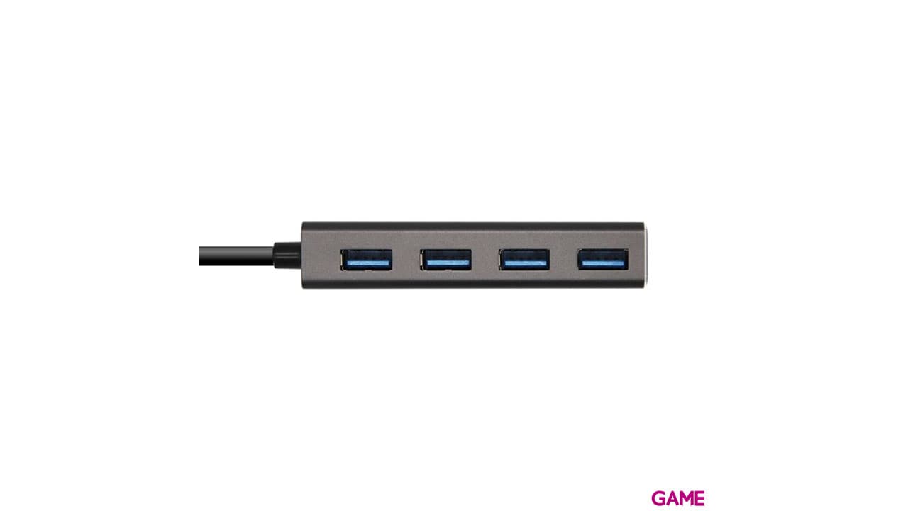 Aisens Hub USB 3.1 USB-C, USB-C/M - 4 x Tipo A/H, Gris, 15 cm - Hub USB