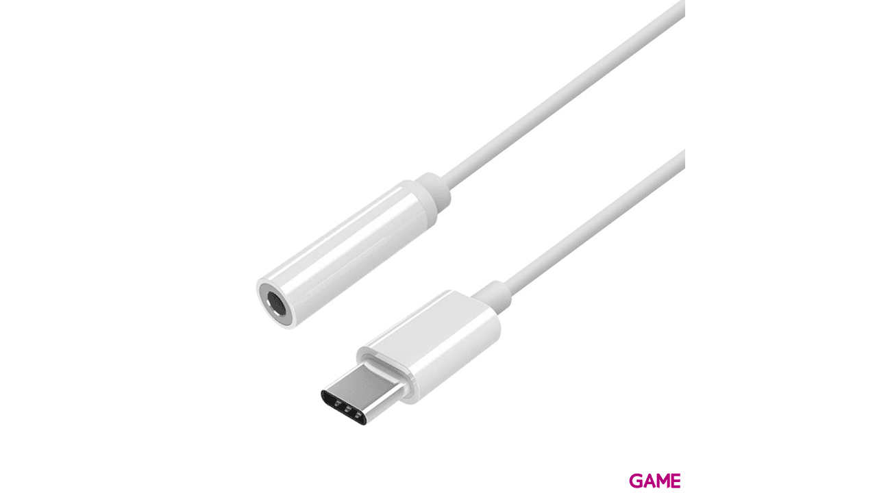 Aisens Conversor USB-C a audio estilo Apple USB-C/M-Jack 3.5/H Blanco 15 cm - Cable