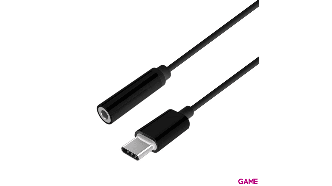 Aisens USBC a Lightning USB-CM Jack 3.5H Negro 1.5 cm  Cable
