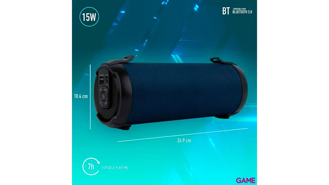 NGS ELEC-SPK-0635 Estereo 15W Negro Azul - Altavoz
