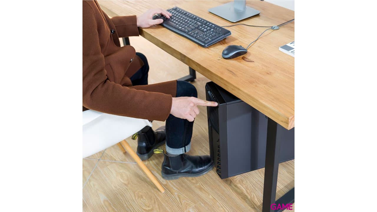Ewent EW1293 soporte de CPU Soporte para instalación de CPU bajo mesa Negro