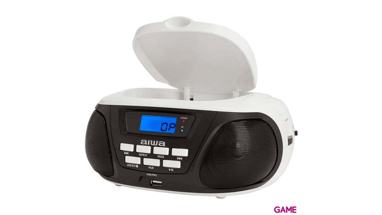 Aiwa Boombox BBTU-300BW - Bluetooth CD USB MP3 - Radio CD
