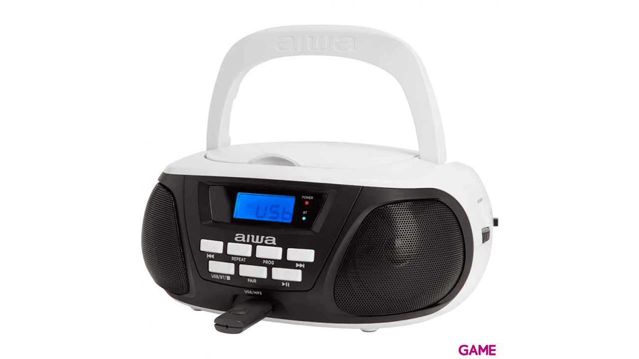 Aiwa Boombox BBTU-300BW - Bluetooth CD USB MP3 - Radio CD