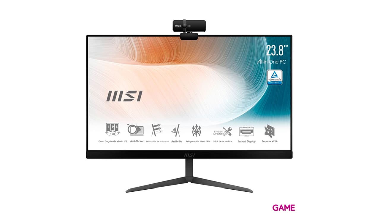 MSI AM241 11M-014EU i5-1135G7 - 8GB - 512GB SSD - 23.8" Full HD - W10 - All in One - Ordenador Sobremesa Profesional