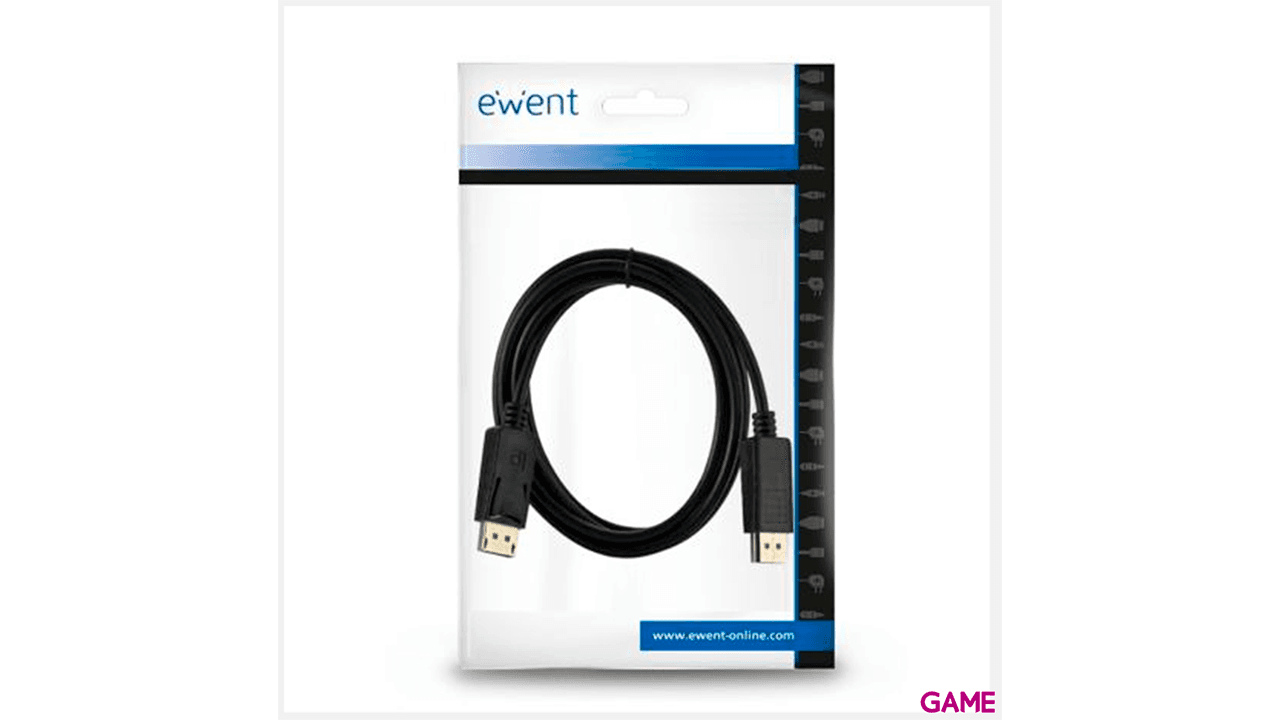 Ewent EW-140100-020-N-P DisplayPort 2m Negro - Cable