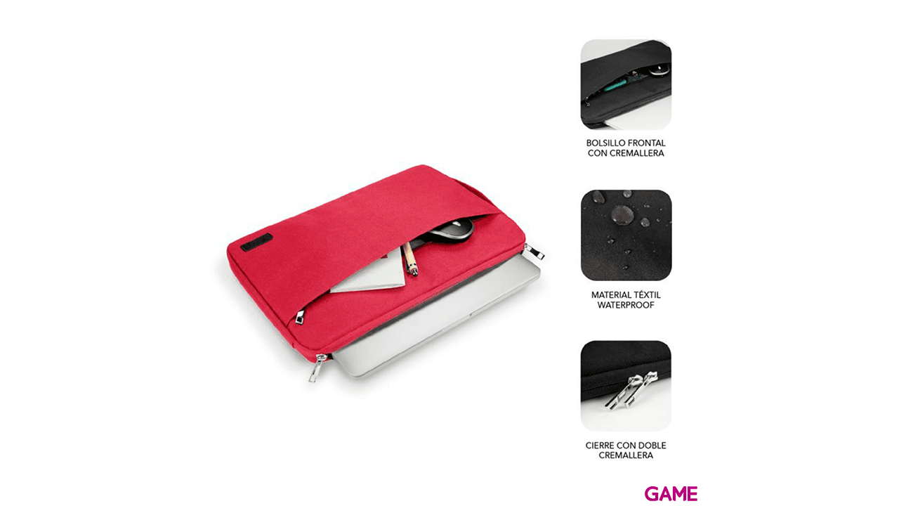 Subblim Urban Laptop Sleeve 15,6" Roja - Funda