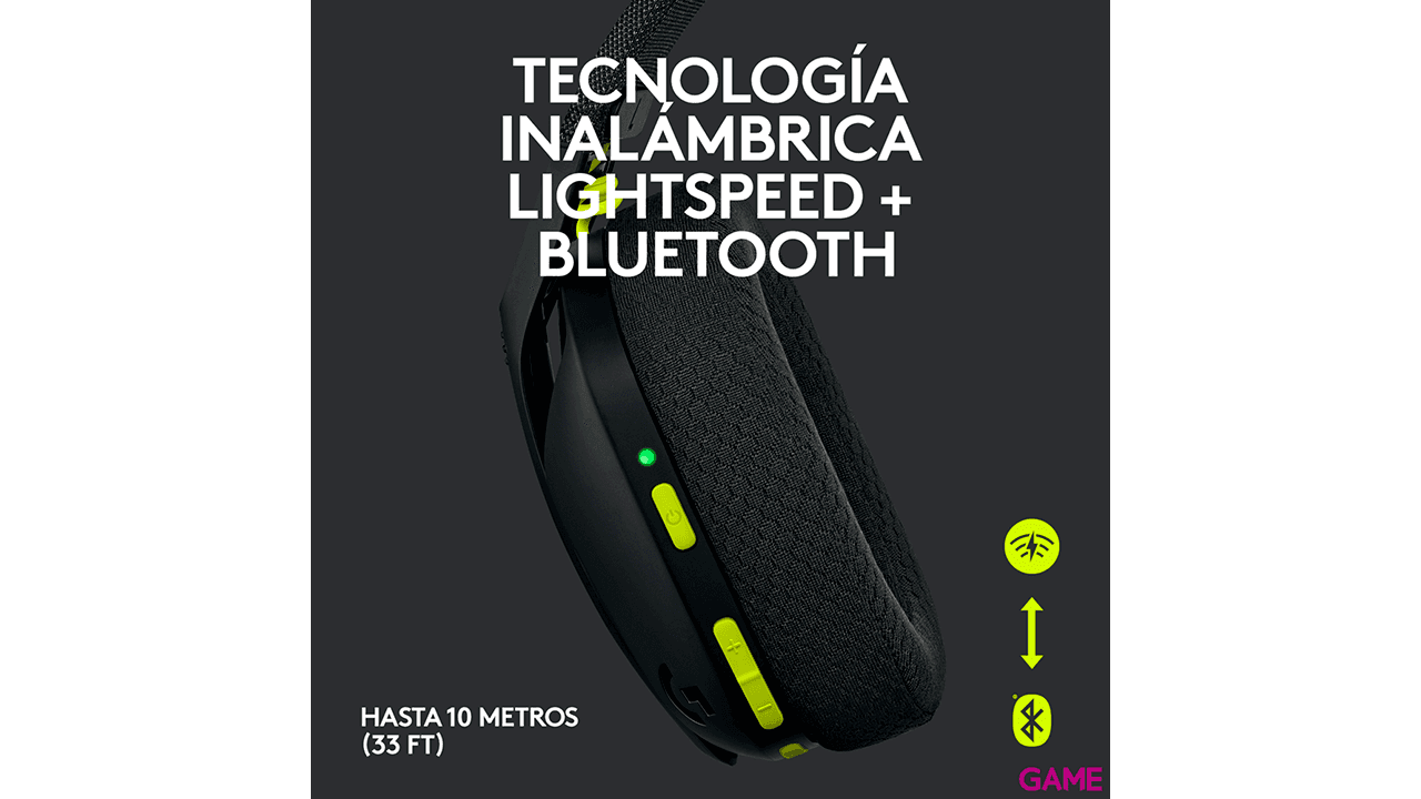 Logitech G435 Lightspeed Wireless negro PC - PS5 - PS4 - Switch - Movil - Auriculares Gaming