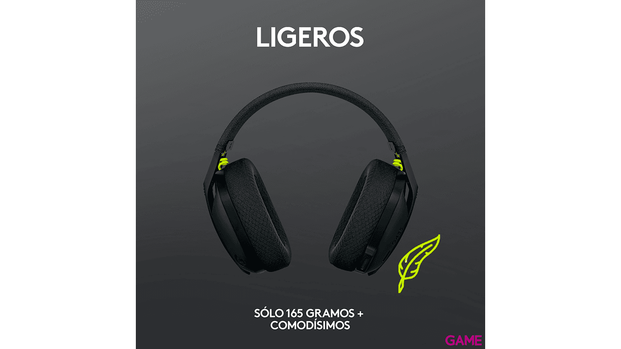 Logitech G435 Lightspeed Wireless negro PC - PS5 - PS4 - Switch - Movil - Auriculares Gaming