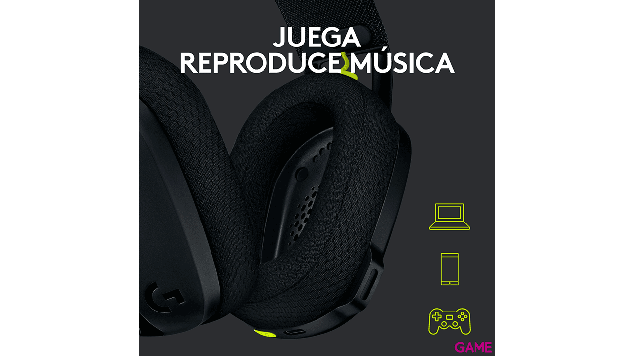 Logitech G435 Lightspeed Wireless negro PC - PS5 - PS4 - Switch - Movil - Auriculares Gaming