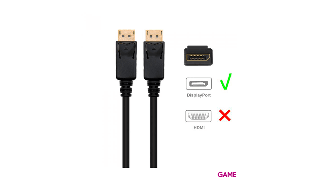 Ewent EC1406 DisplayPort 2 m Negro - Cable