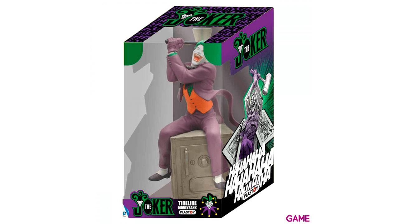 Hucha Figura Joker sobre caja fuerte de 32 cm