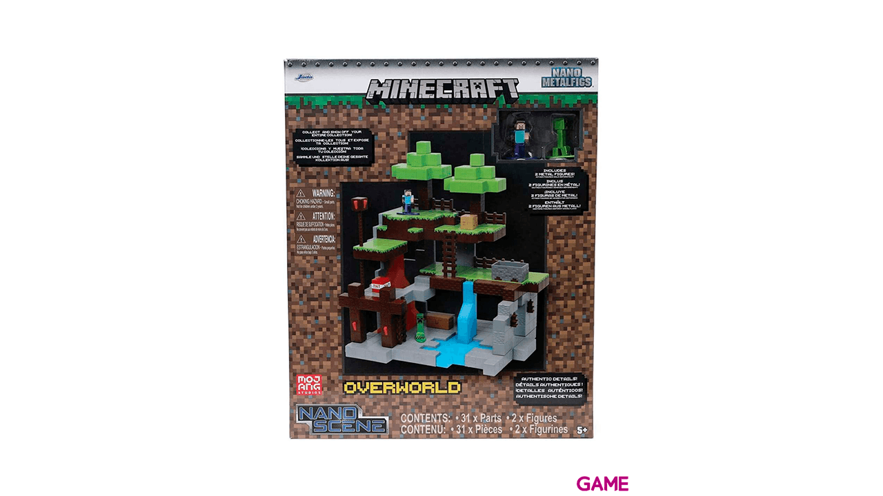 Escenario Mundo Minecraft + 2 figuras