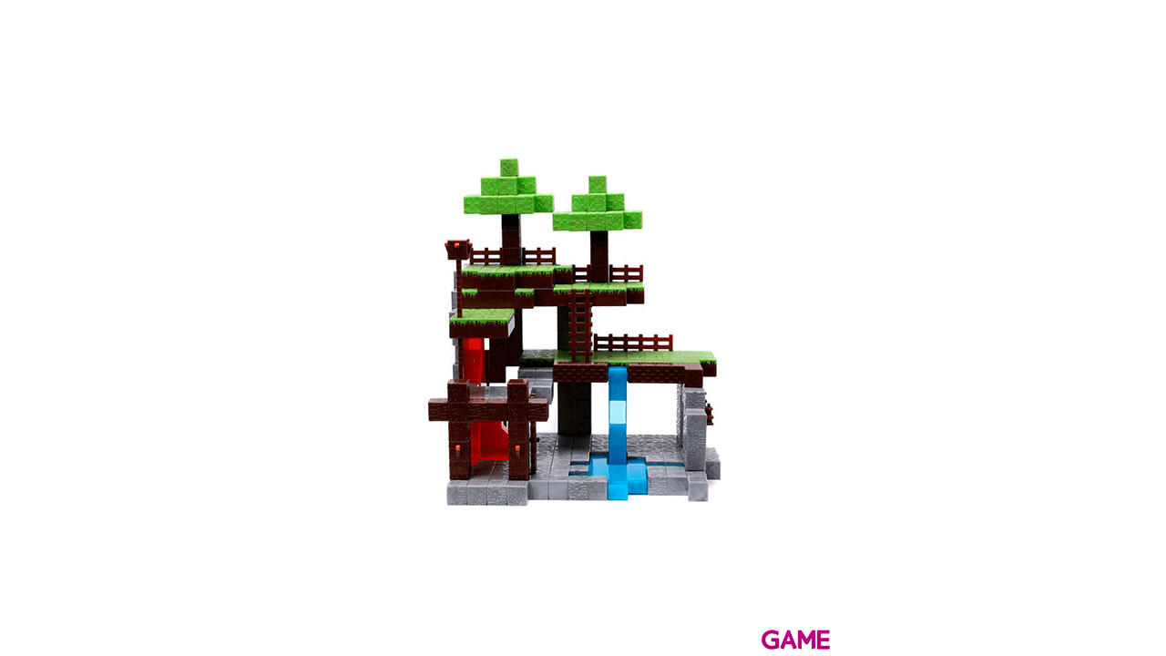 Escenario Mundo Minecraft + 2 figuras