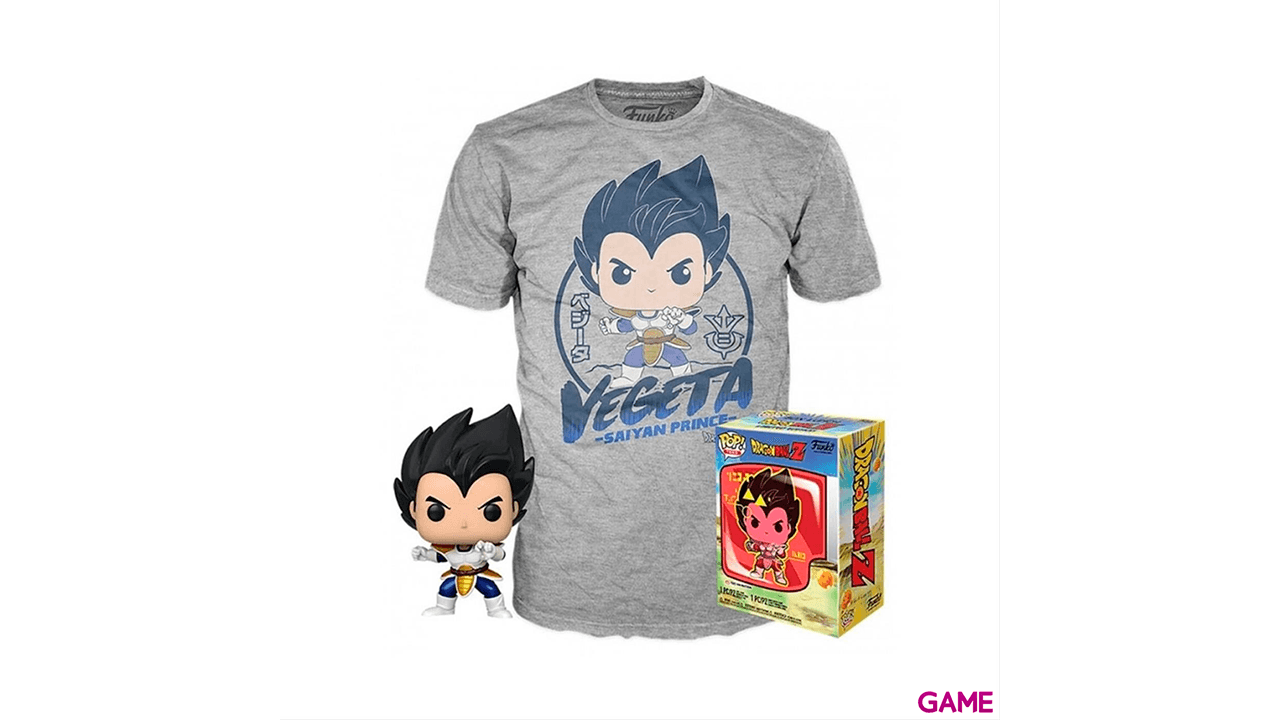 Set figura POP & Tee Dragon Ball Z Vegeta Talla L