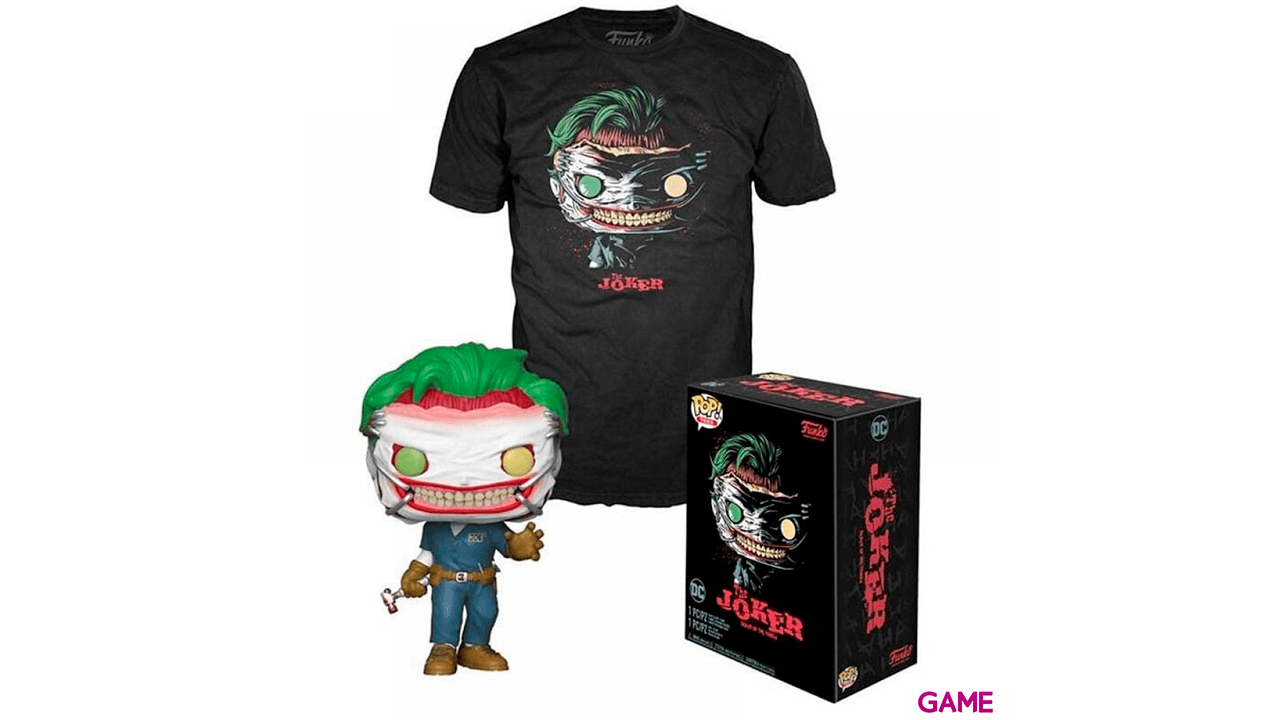 Set figura POP Tee DC Comics The Joker Exclusive Talla M