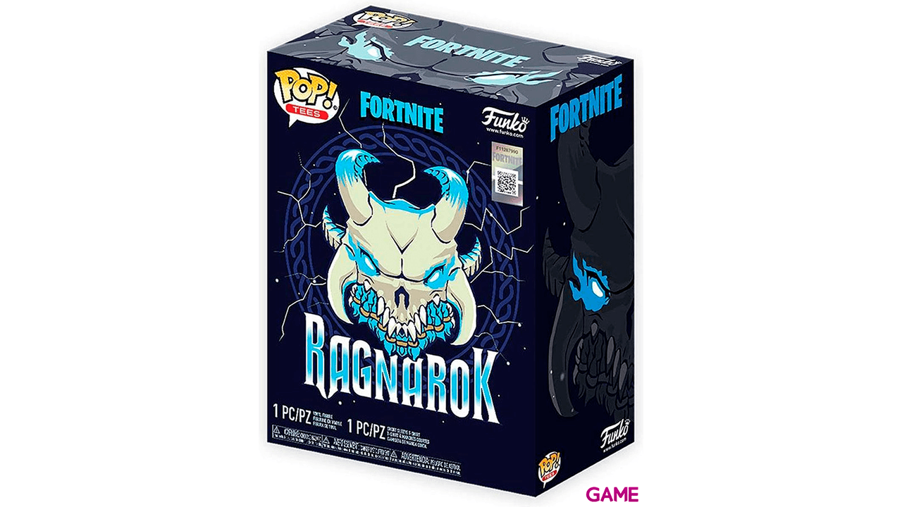 Set Figura POP Tee Fortnite Ragnarok Exclusiva y Camiseta Talla XL