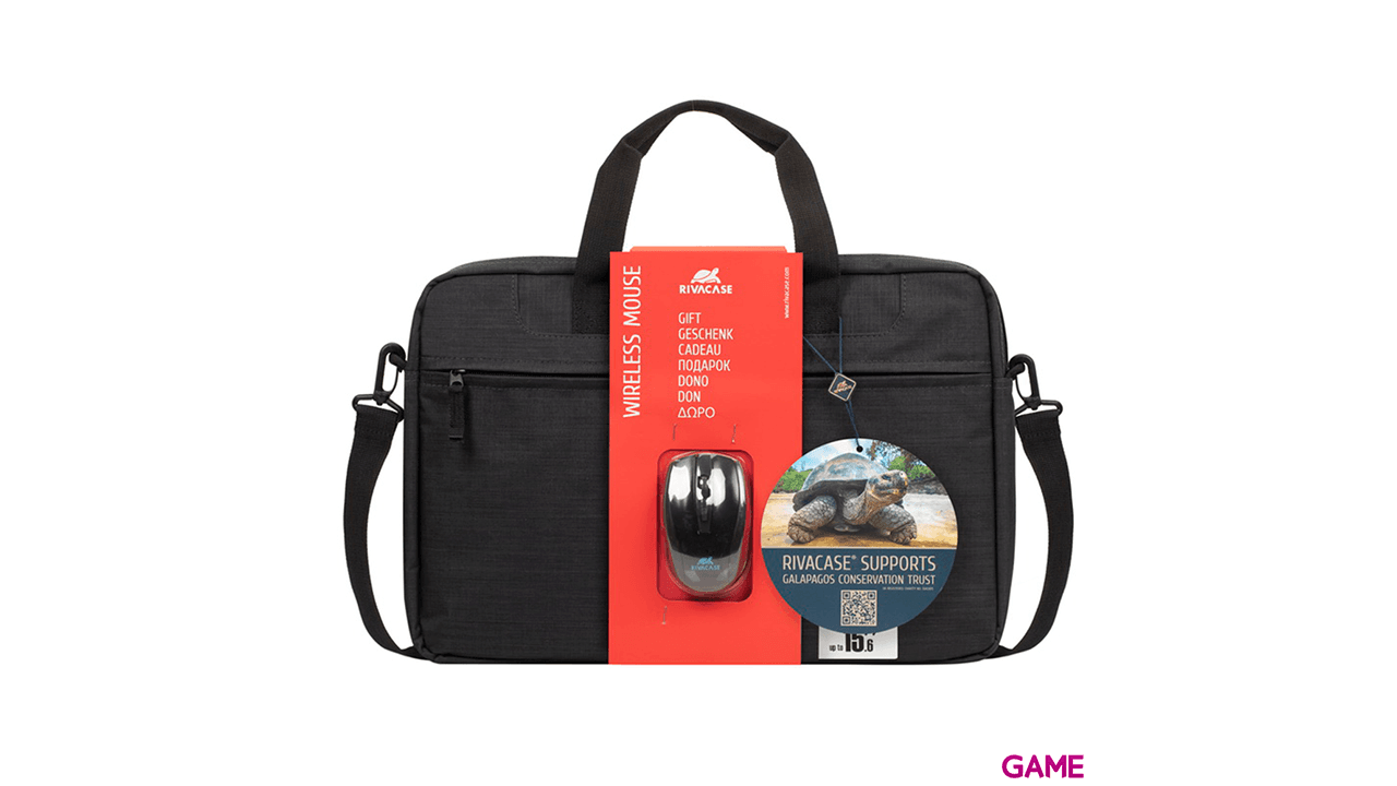 Rivacase 8038 Bundle 15.6´´ + Wireless Mouse - Maletin