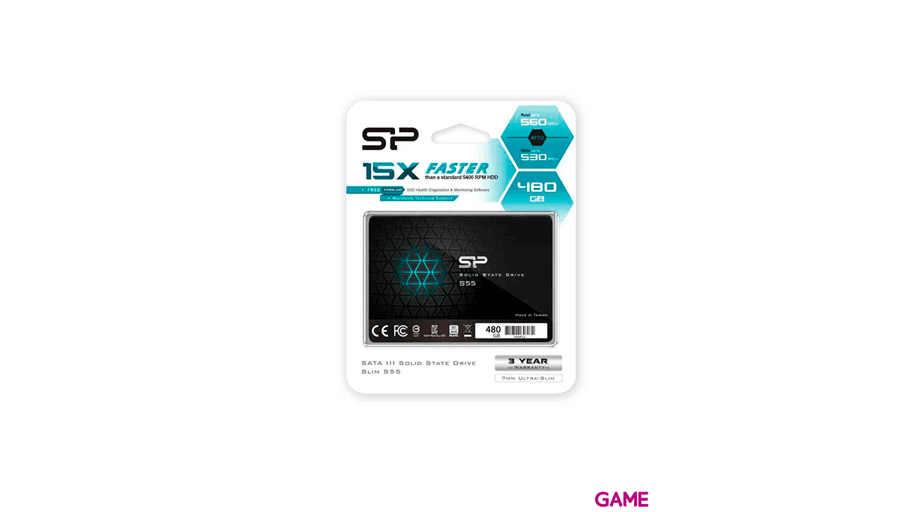 Silicon Power Slim S55 2.5" 480 GB Serial ATA III TLC