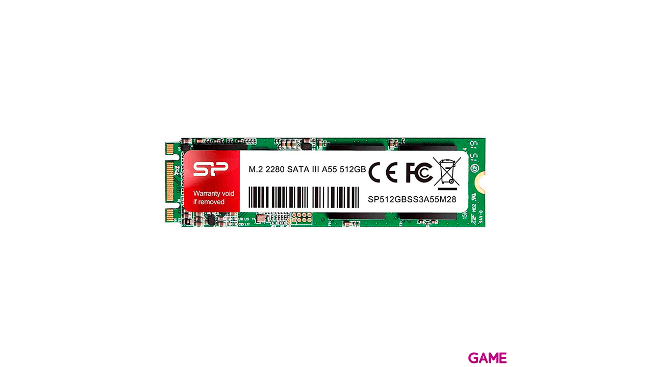 Silicon Power SP512GBSS3A55M28 unidad de estado sólido M.2 512GB Serial ATA III SLC