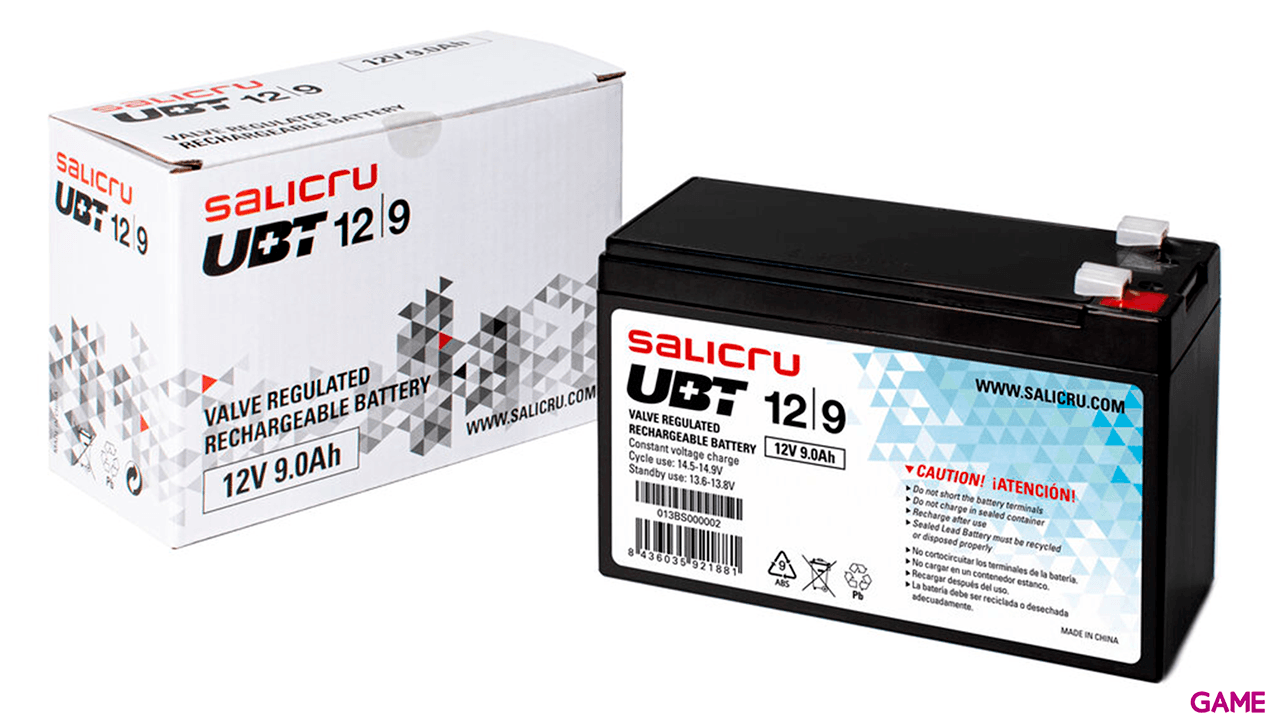 Salicru UBT 12/9 AGM recargable 9 Ah/12V - Bateria