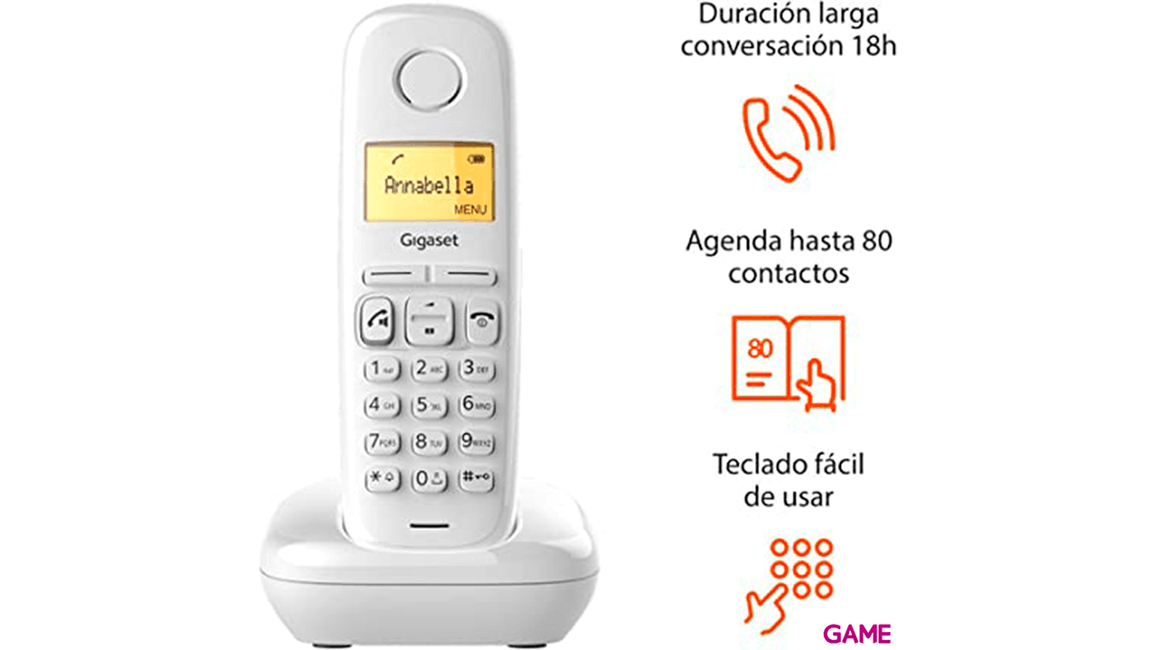 Gigaset A270 DECT Blanco Identificador de llamadas - Telefono Fijo