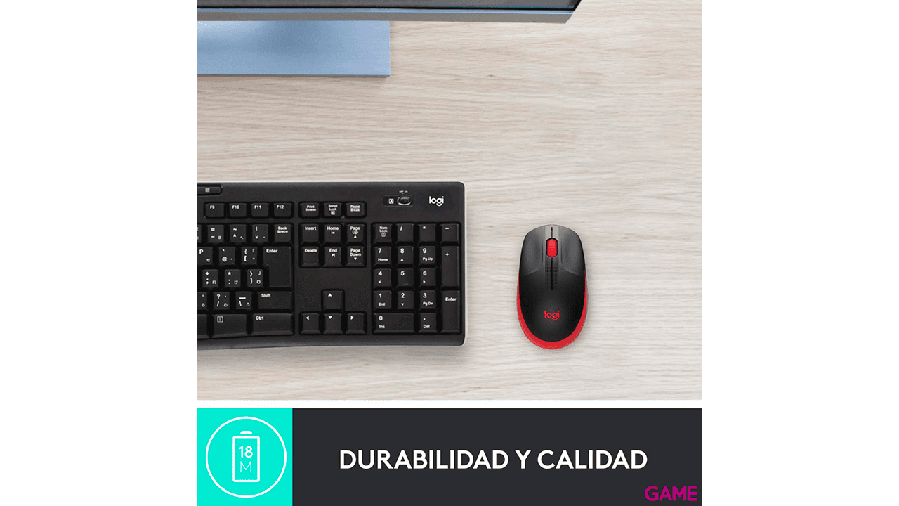 Logitech M190 RF inalámbrico - Óptico 1000DPI - Raton