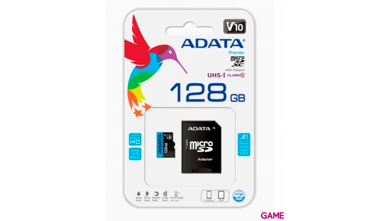 Adata A-Data Premier 128GB MicroSDXC Clase 10 UHS-I - Tarjeta Memoria
