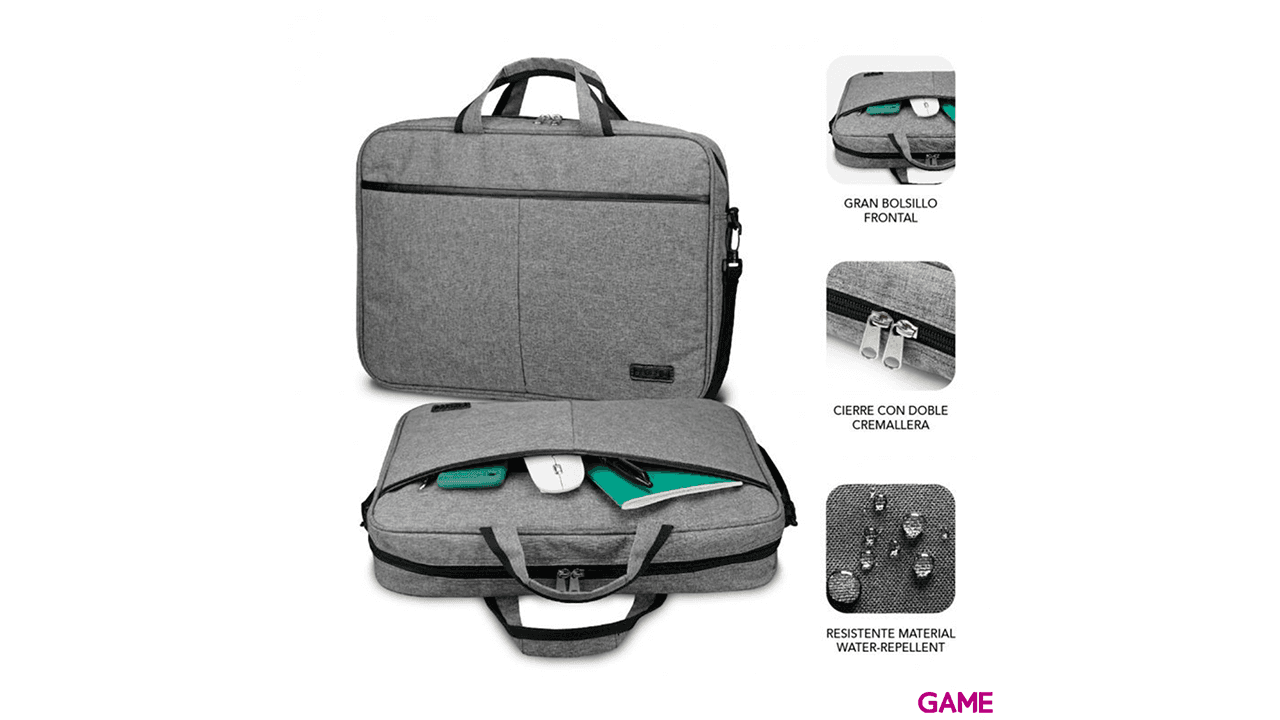 SUBBLIM Maletín Elite Laptop Bag 13,3-14" Grey