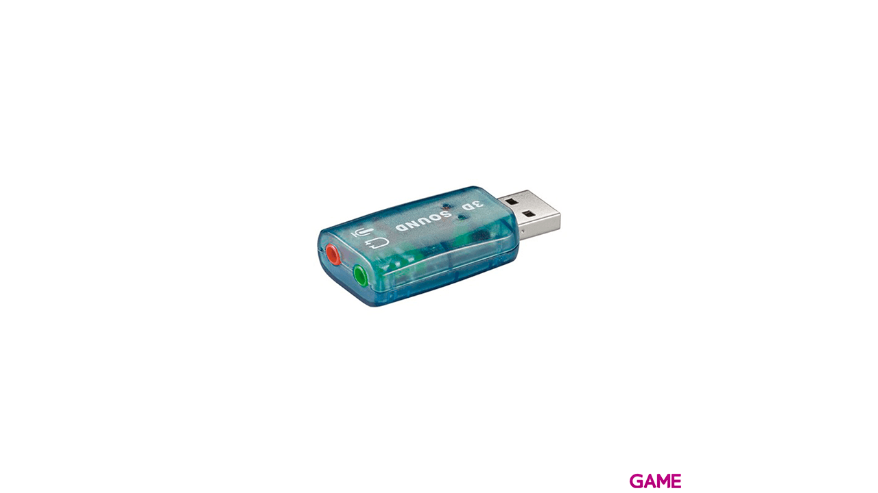 Goobay USB - Soundcard 2.0 OHL 2.0 canales - Tarjeta Sonido