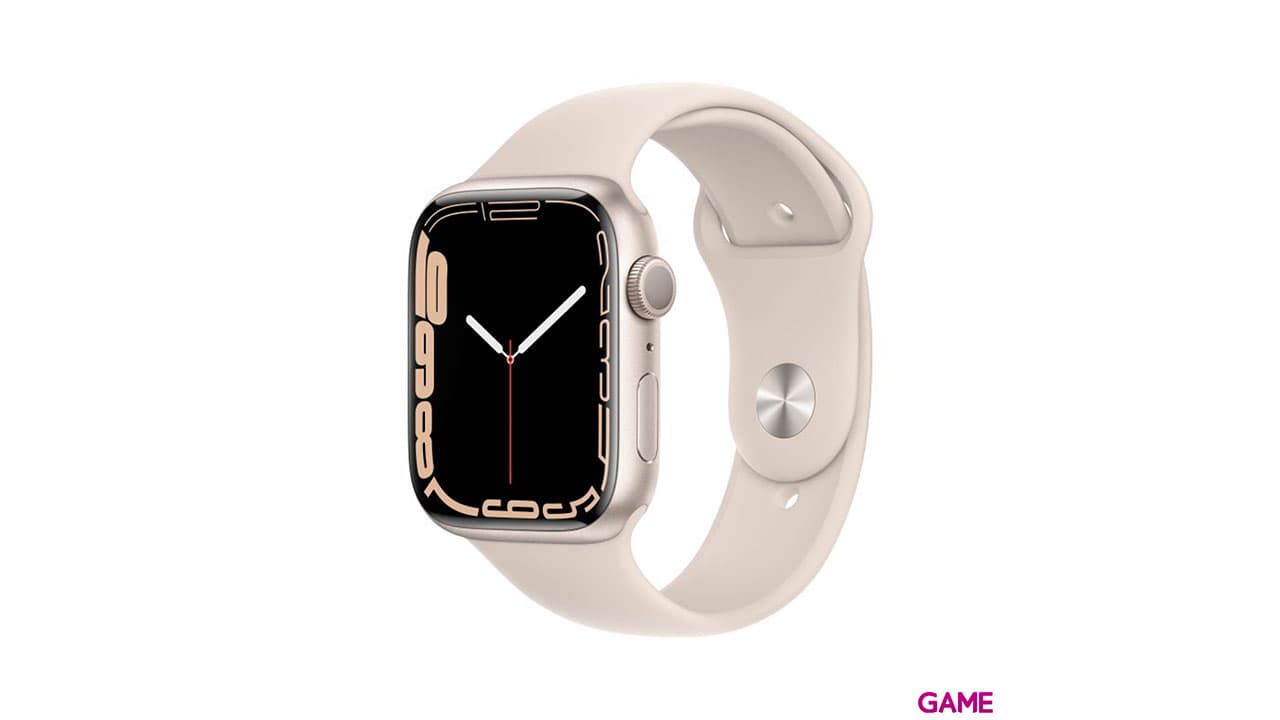 Apple Watch Series 7 45mm Elastomero GPS Star Aluminium - Reloj Inteligente