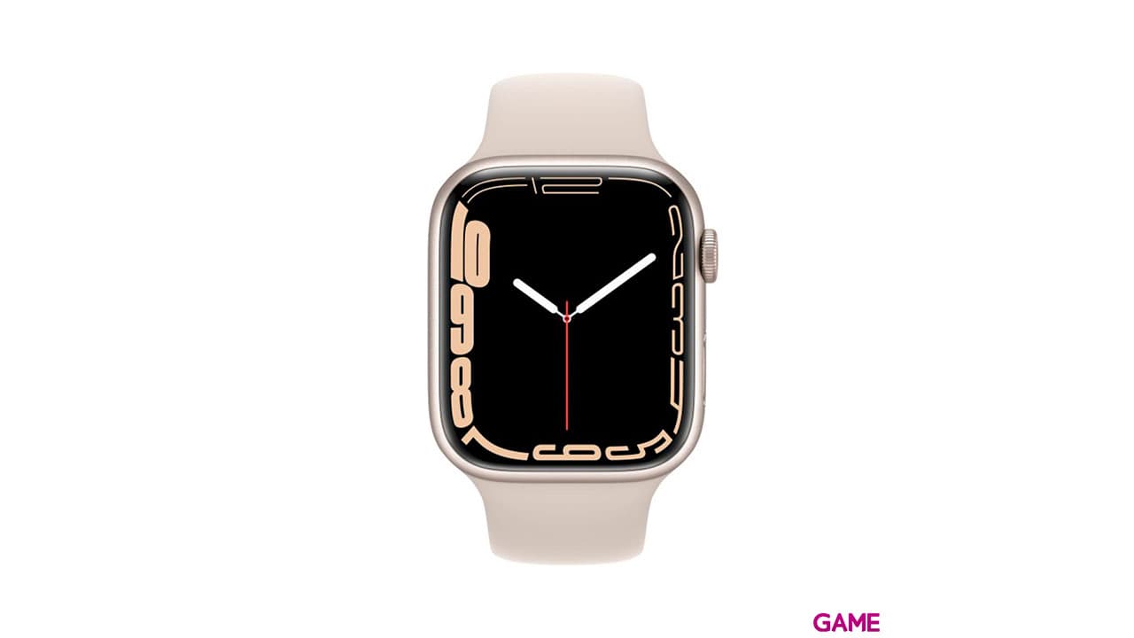 Apple Watch Series 7 45mm Elastomero GPS Star Aluminium - Reloj Inteligente