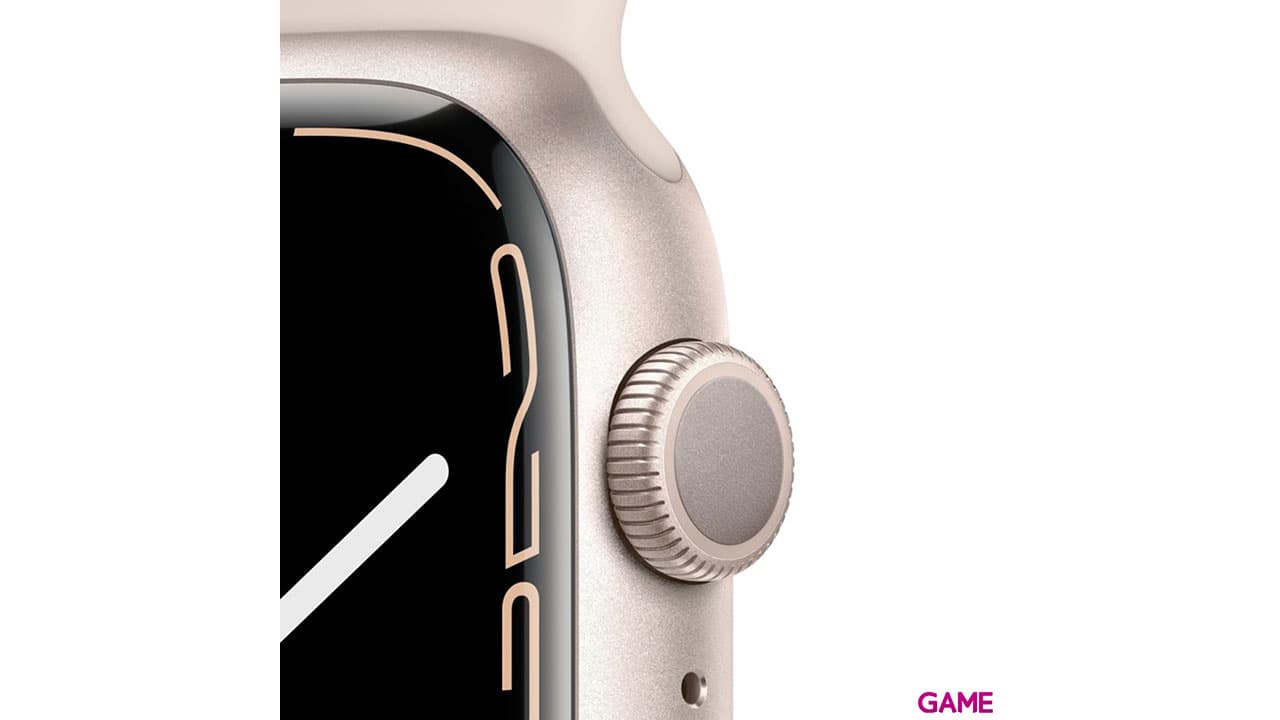 Apple Watch Series 7 45mm Elastomero GPS Star Aluminium - Reloj Inteligente
