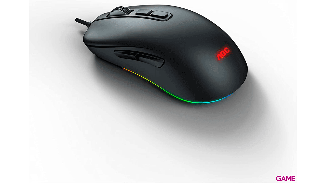 AOC GM300B Optico - 7 Botones - 6200 DPI - RGB - Raton Gaming