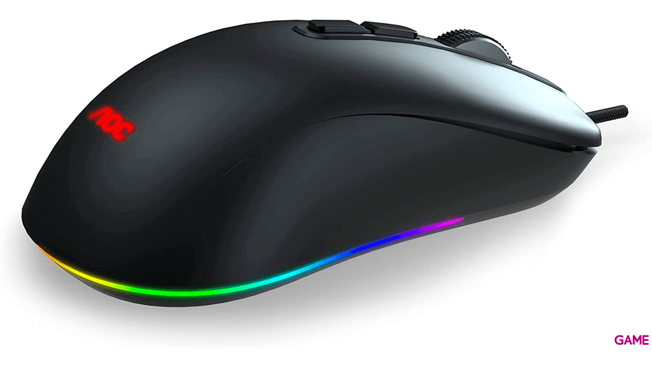 AOC GM300B Optico - 7 Botones - 6200 DPI - RGB - Raton Gaming
