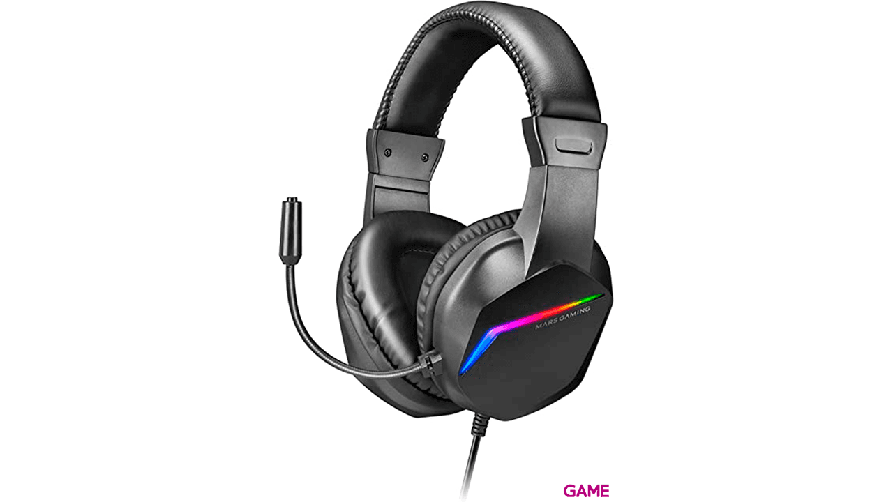 Mars Gaming MH122 FRGB Ultraligeros Negro - Auriculares Gaming