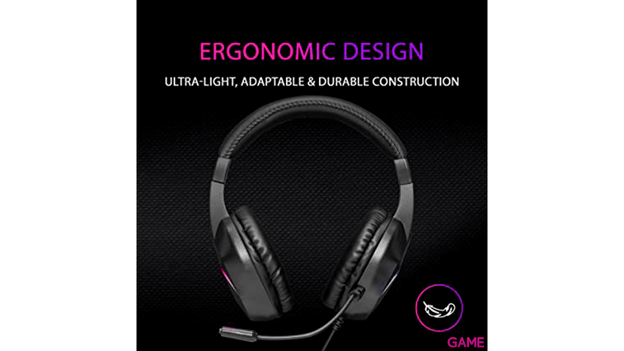 Mars Gaming MH122 FRGB Ultraligeros Negro - Auriculares Gaming