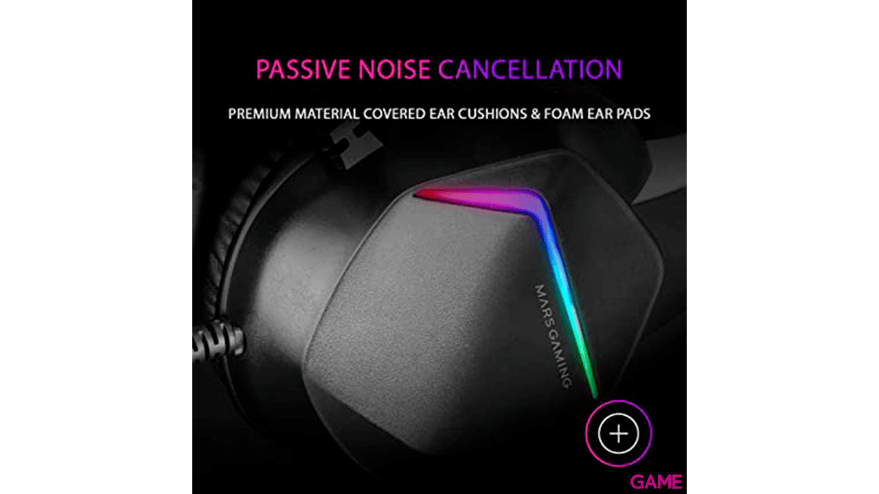 Mars Gaming MH122 FRGB Ultraligeros Negro - Auriculares Gaming