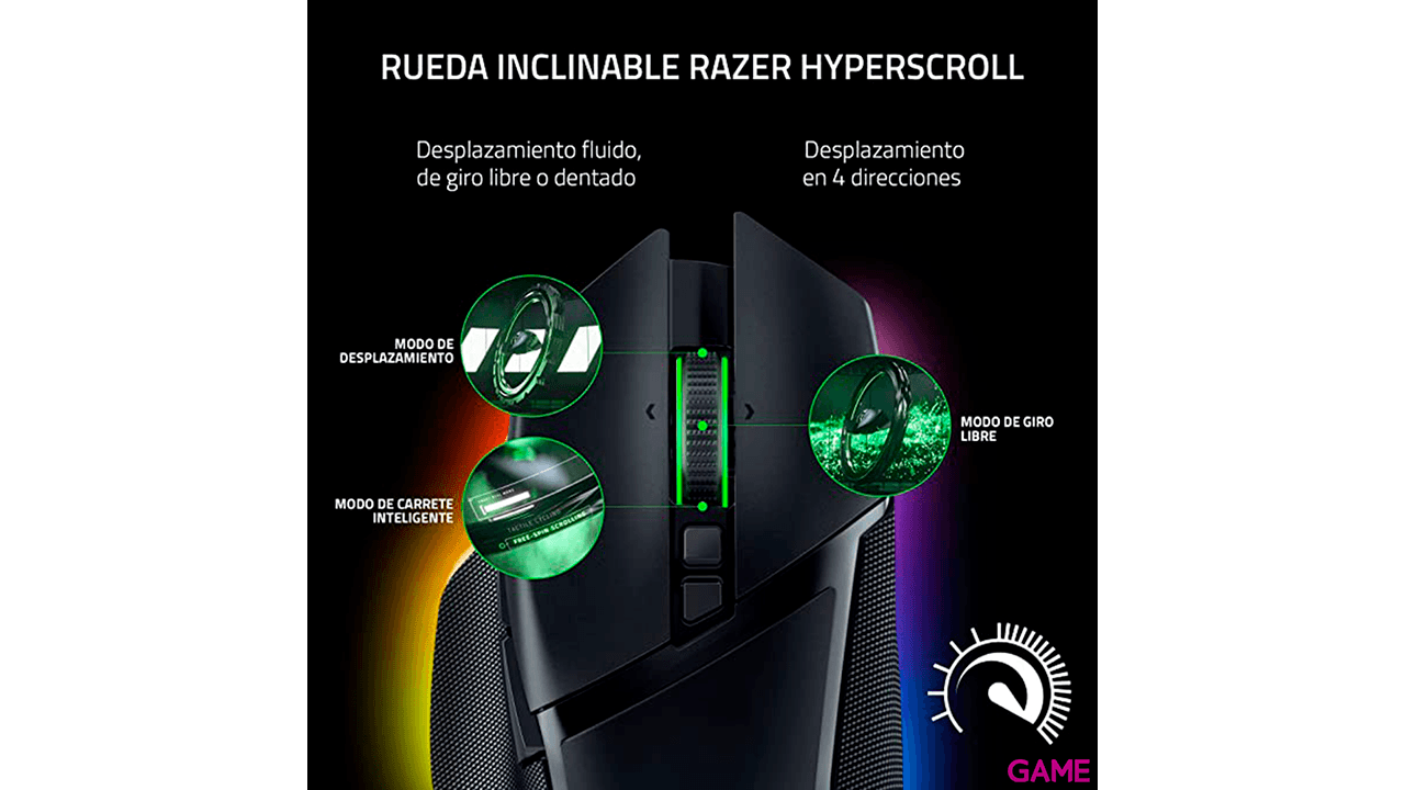 Razer Basilisk V3 Pro Wireless USB C Optico 30000DPI - Raton Gaming