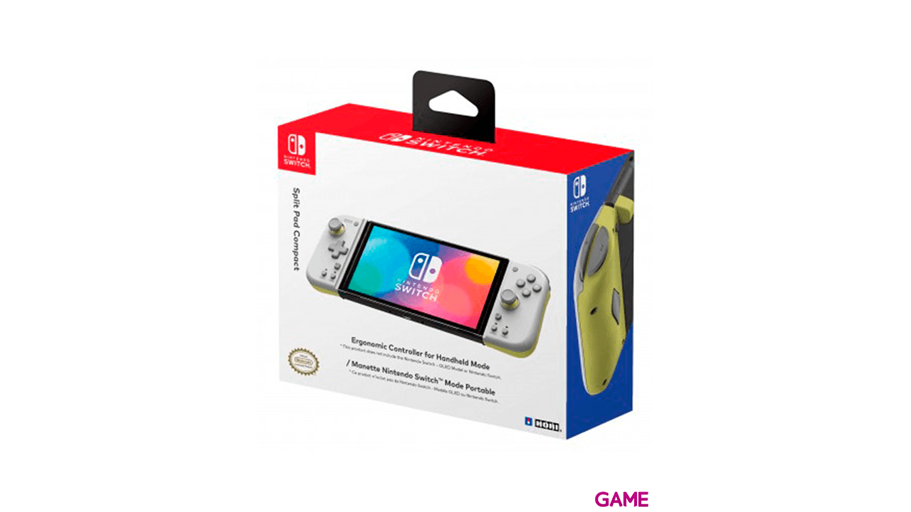 Controller Hori Split Pad Compact Blanco/Amarillo -Licencia oficial-