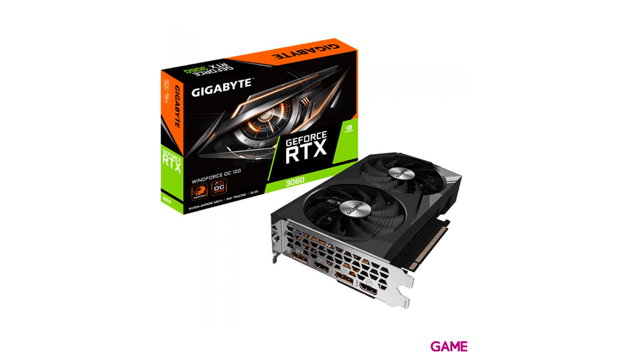 GIGABYTE GeForce RTX 3060 WindForce OC (rev. 2.0) 12GB GDDR6 - Tarjeta Grafica Gaming