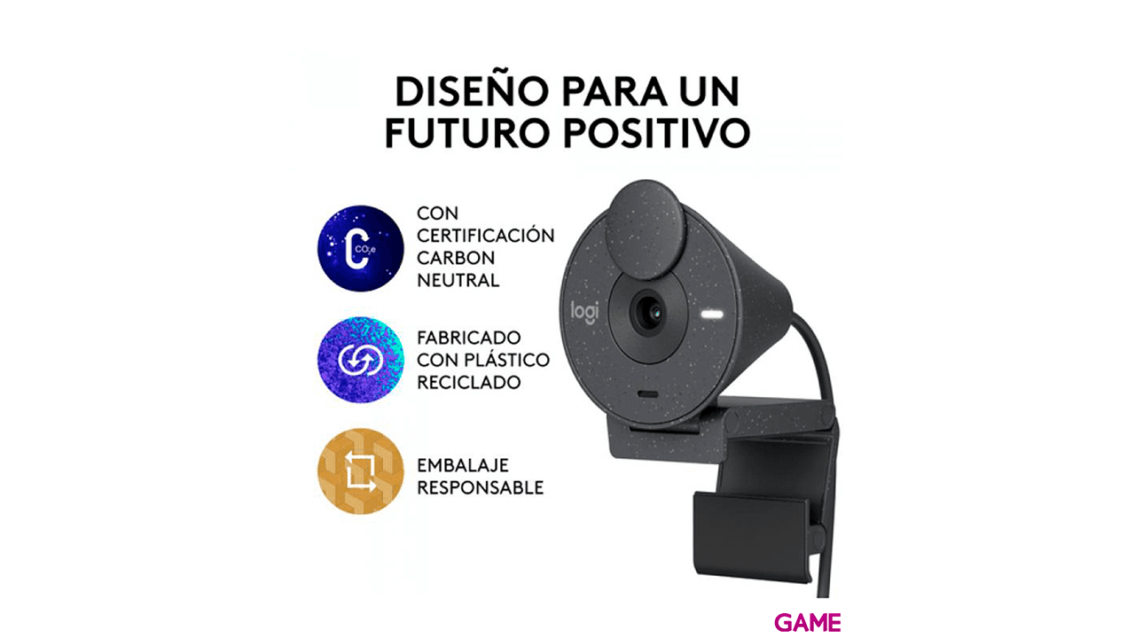 Logitech Brio 300 2MP 1920 x 1080 Pixeles USB-C Grafito - Webcam