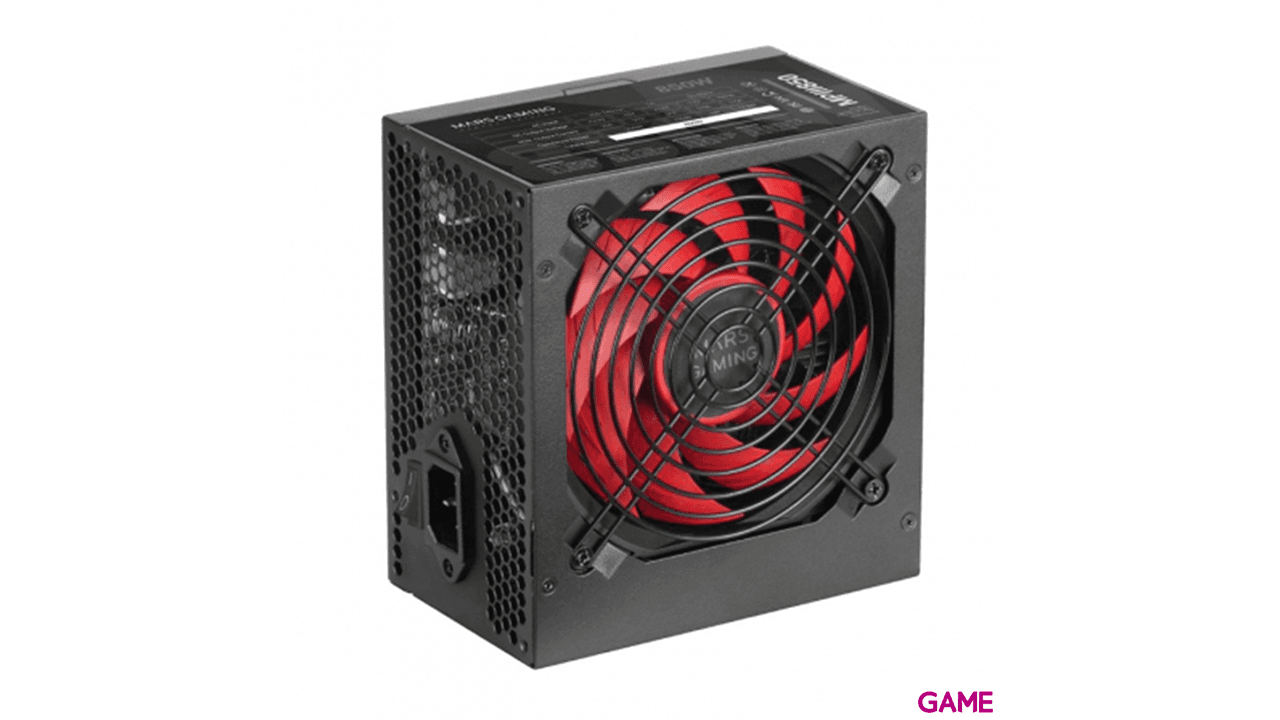 Mars Gaming MPIII850 Fuente Alimentación PC ATX 850W 5 Años Garantía Tecnología Silenciosa AI-RPM 85% Eficiencia Negro