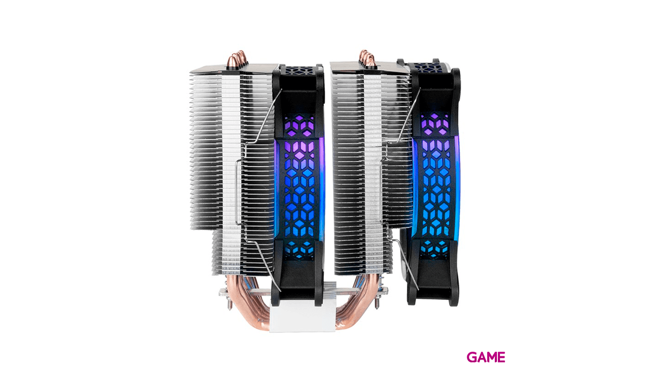 Mars Gaming MCPU-XT 2 Ventiladores ARGB PWM 12cm Negro - Disipador CPU