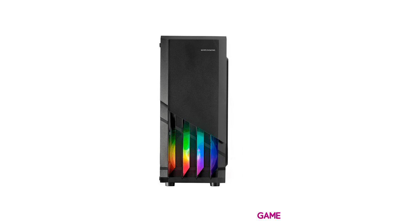 Mars Gaming MC-X2 Gaming ATX Frontal Acero FRGB Ventana Lateral Completa Negro - Caja Ordenador